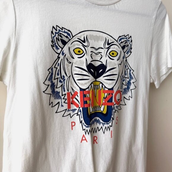 Kenzo White Tiger T-Shirt Women S/M - Picture 4 of 6